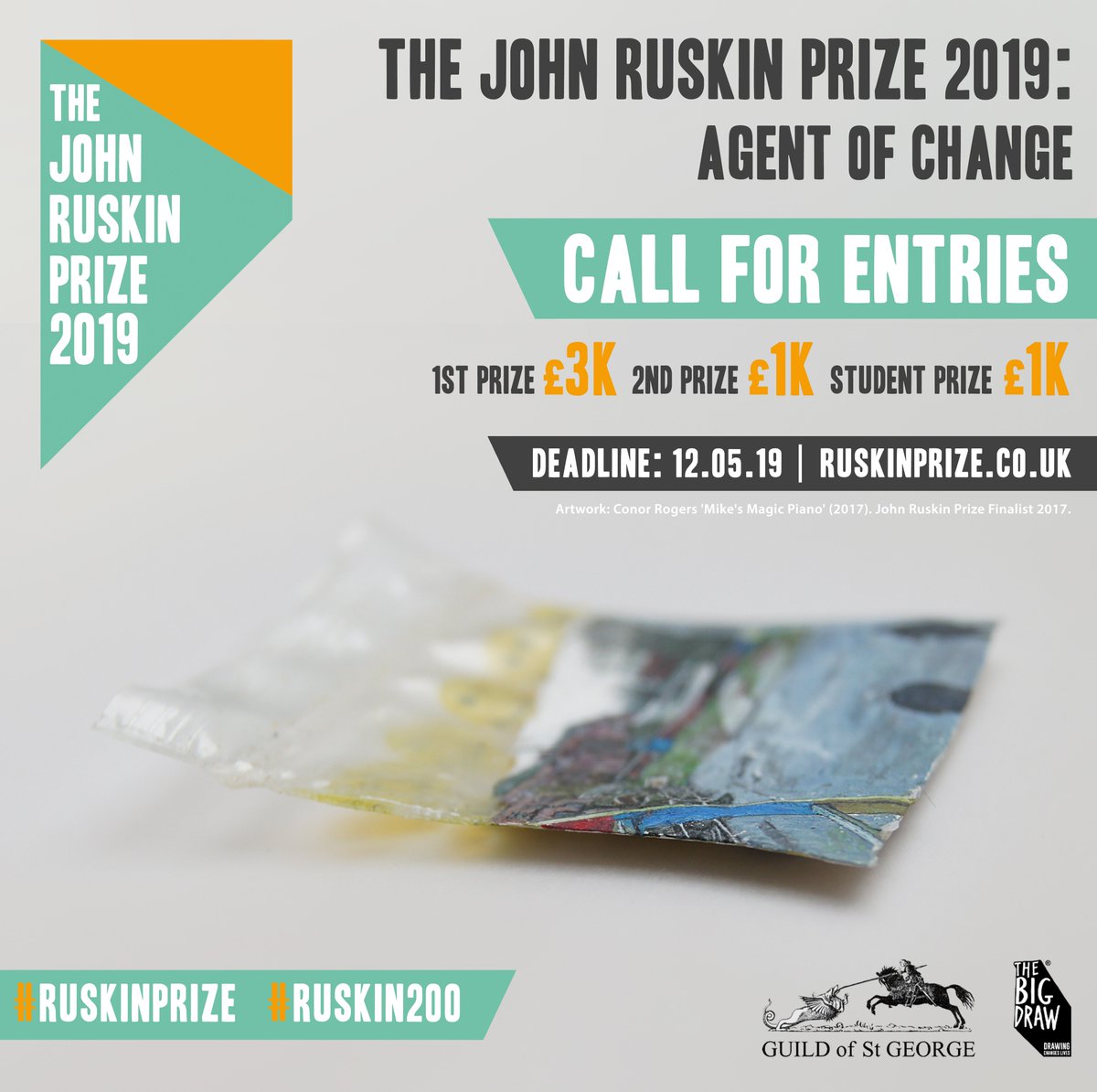 The_Big_Draw's tweet photo. Meet the #RuskinPrize selection panel 2019 (part 2) > https://t.co/IQ4zirnJNO  

Entries are now open inviting #artists #designers #makers to respond to the theme: Agent of Change | £5K in prizes | Deadline: 12.05.2019

> https://t.co/hTD64SjhAU https://t.co/6m5RzB85dN