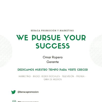 Siguenos en nuestras redes sociales <a href="/beracapromocion/">Beraca Promoción</a> en Instagram y Facebook.