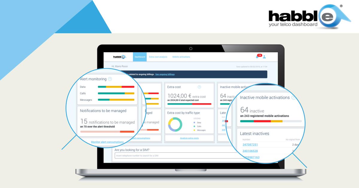 Habbletelco's tweet photo. Dipendenti in mobilità? Habble Mobile monitora real time il traffico dati e voce di smartphone e tablet e molto altro! Garantisci un utilizzo compliance a policy e budget di costo senza mettere a rischio la velocità e la continuità della rete dati mobile! https://t.co/ukVFaMljiv https://t.co/qDeRHwjqTP