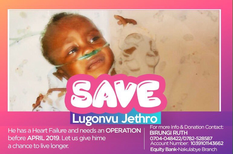 seranology's tweet photo. Any amount of financial assistance extended will be appreciated!This is my friend's son!God Bless you! My major Tweaple of influence, kindly please help me run this, #SaveJethro @kanyindo @MamaKLA @JackieLumbasi @theladypeace @rudende @DenzelUG @libolo_chaii https://t.co/F2YDbf1NP0