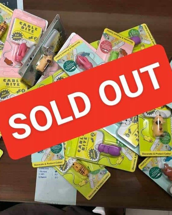 Technobyte_co's tweet photo. Our cable bites are sold out but will be back soon with new designs 😊 https://t.co/bGt1HQ0Yjh