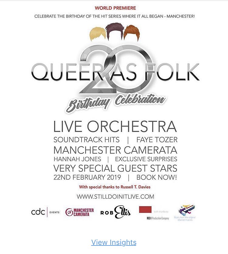 Faye_Tozer's tweet photo. 9 days to go!! Can’t wait to be performing the club anthems from the original soundtrack of ‘Queer as Folk’ with @MancCamerata alongside @Divinadecampo @Belindascandal @Dommylaws and original cast Craig Kelly 🙌 🌈 
Who’s coming? https://t.co/Wmyxmuv2Gw
