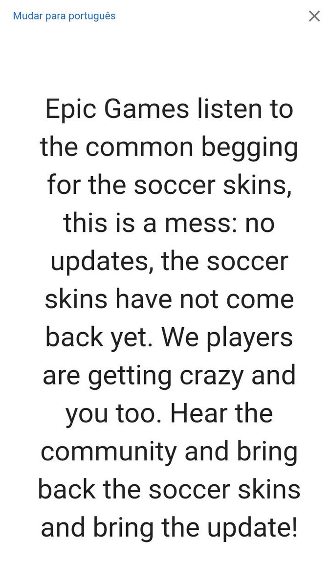 ByTraped's tweet photo. Listen the community Epic Games and bring bsck the soccer skins! @FortniteGame https://t.co/mj1RjZh4Tq