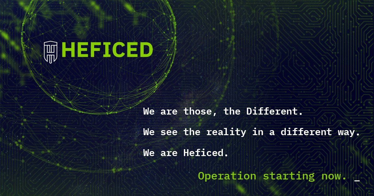 heficed's tweet photo. We are those, the Different. We see the reality in a different way.
We are #Heficed.
Operation starting now.
Visit our new home: https://t.co/TttX6FzWQR
#Rebranding #Host1Plus https://t.co/vgHZFFDKfs