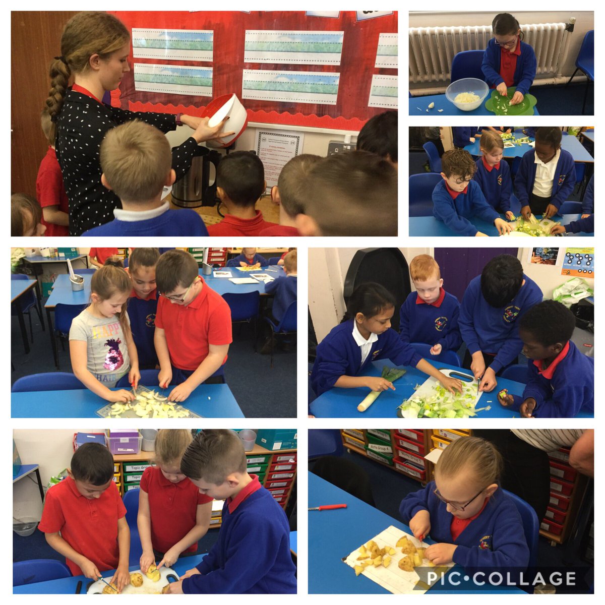 HTPSMiss_Ings's tweet photo. Dosbarth Newton doing their #innovate today making soup for @HTPSchool staff 🍵 @Cornerstonesedu #Scrumdiddlyumptious https://t.co/FXYku0YJm7