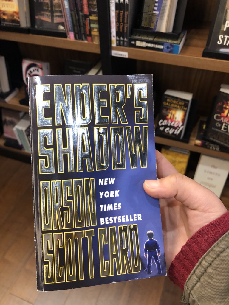 zyw_yawen2's tweet photo. The author @orsonscottcard deserves like 10 Hugo awards and 10 Nebulas. Fantastic book. Absolutely a great choice to start the series with Enders’ Shadow.
#endersgame #endersshadow https://t.co/UKu3im4aqH
