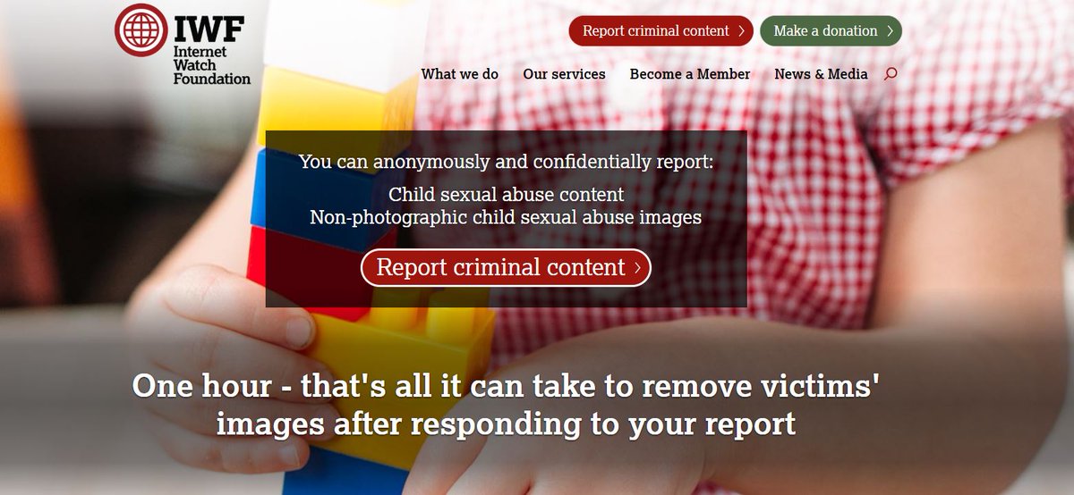 IWFhotline's tweet image. #Onesimplereport could help to prevent a child from further suffering. Remember - If you see sexual images or videos of someone who looks under 18, report it quickly and anonymously to us. Find out more at iwf.org.uk/onesimplereport