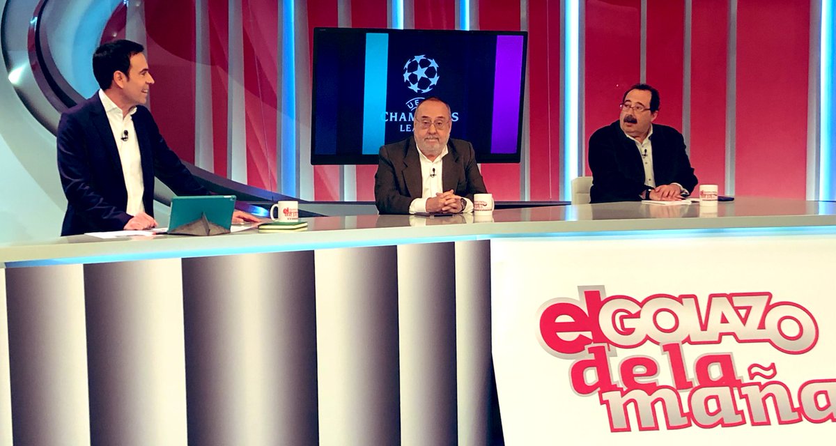 GolStadium (@gol_stadium) on Twitter photo 💥 Estamos en #GolazoMañana con <a href="/felipedelcampo/">Felipe del Campo</a>
👀Análisis del <a href="/AFCAjax/">AFC Ajax</a>-<a href="/realmadrid/">Real Madrid C.F.</a>
🔥Ataque pirotécnico de los aficionados del Ajax en el hotel del Madrid
⚽ Resumen del del PSG y del Oporto
🗣 Nos acompañan <a href="/AS_Relano/">Alfredo Relaño</a>, director <a href="/diarioas/">Diario AS</a> y Enrique Ortego, analista deportivo 💥 Estamos en #GolazoMañana con <a href="/felipedelcampo/">Felipe del Campo</a>
👀Análisis del <a href="/AFCAjax/">AFC Ajax</a>-<a href="/realmadrid/">Real Madrid C.F.</a>
🔥Ataque pirotécnico de los aficionados del Ajax en el hotel del Madrid
⚽ Resumen del del PSG y del Oporto
🗣 Nos acompañan <a href="/AS_Relano/">Alfredo Relaño</a>, director <a href="/diarioas/">Diario AS</a> y Enrique Ortego, analista deportivo