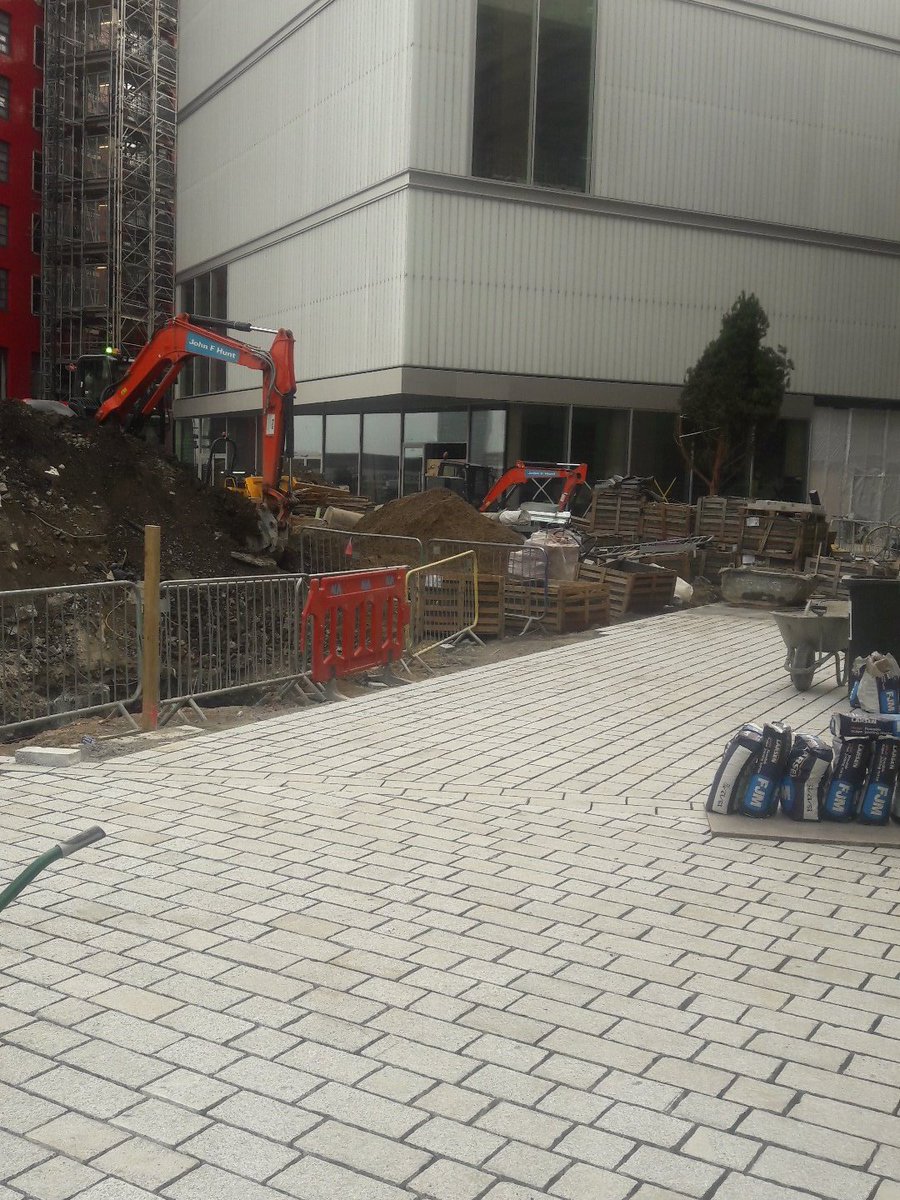 LCIconstruct's tweet image. Trinity square landscaping progressing really well, wait for the final finish