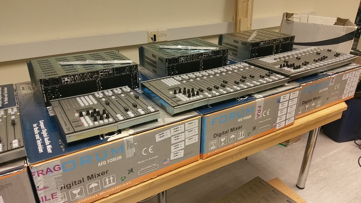 SchoolRadioUK's tweet photo. #WorldRadioDay we are so proud in helping this fantastic medium continue for many more years!

There are a couple of customers about to receive new Broadcast Radio PC's, AEQ Forum Digital Mixers and Netbox audio over ip interface! #DanteSpokenHere https://t.co/VjoPEMoeme