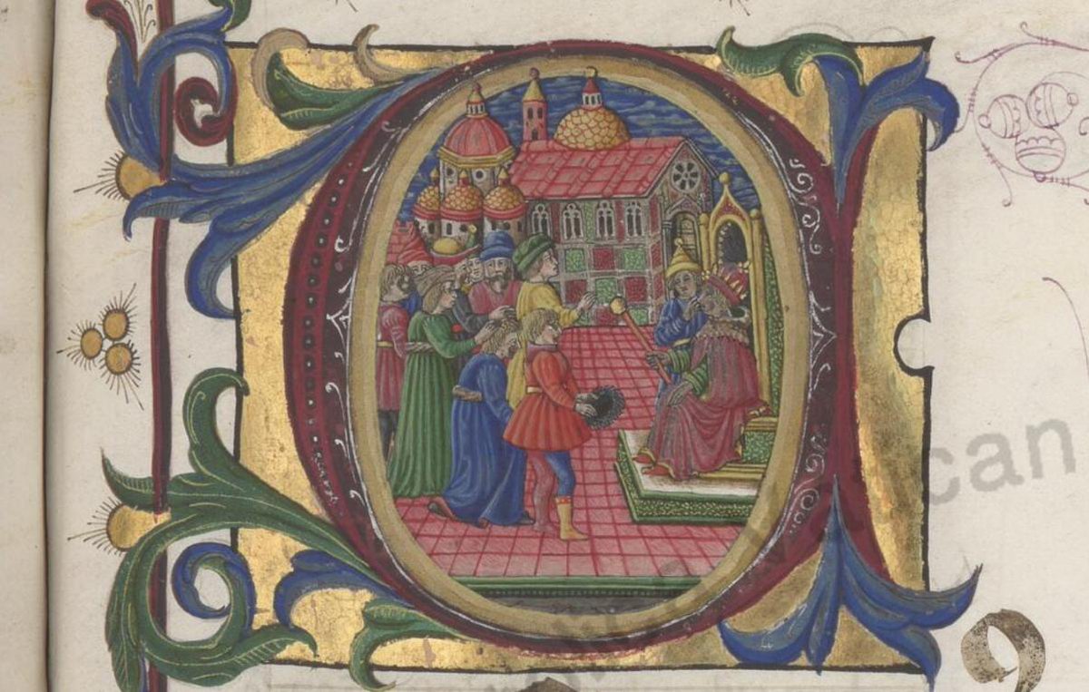 Postilla super Biblia by Nicholas of Lyra (c. 1270 -1349) with amazing #illuminations by Gioacchino di Giovanni (also known as Gigantibus or De Gigante, Rottenburg an der Laaber, 15th cent.) among the #LatestDigitizedManuscripts - digi.vatlib.it/mss/detail/Vat…
#miniatures #manuscripts