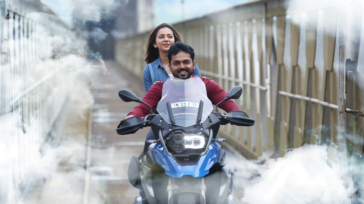 artistryhere's tweet image. A breezy ride on Valentines day is what youth expecting out of #Dev. #DevFromTomorrow @RajathDir @Karthi_Offl @Rakulpreet @Jharrisjayaraj @PrincePictures_