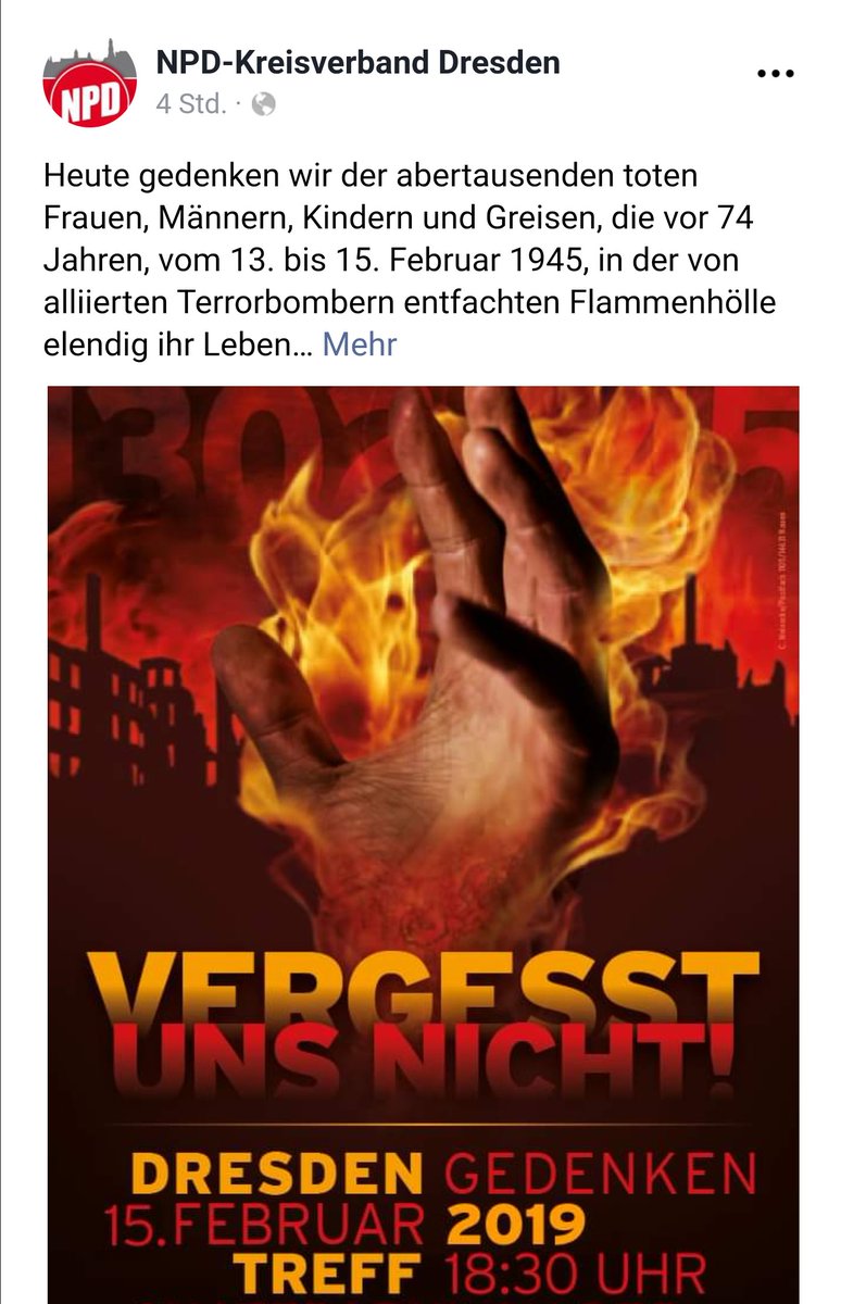 DoreenReinhard's tweet photo. Allianzen: Der sächsische AfD-Vize Maximilian Krah verbreitet Werbung für eine rechtsextreme Demo am 15.2. in Dresden, traditionell in der Hand der NPD. https://t.co/6EmyOzFOtz