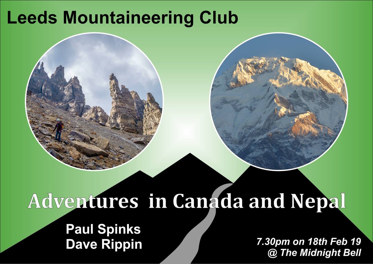 mountain_eering's tweet photo. We are hosting two talks by our members at the Midnight Bell, Leeds on 18th Feb at 7:30pm. All welcome! #leedsmc #leedsmountaineering #adventure #adventuretalks #leeds #midnightbell #talks https://t.co/x0hDiD6l23