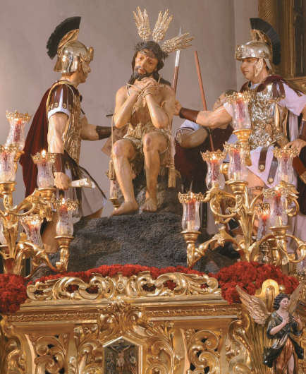 dCofradias's tweet photo. #dCofradiasPorLaProvincia
Acompañan al misterio cuatro imágenes secundarias, tres soldados romanos y un sayón, conocido popularmente como “el Macaco”, todas ellas obras de Jesús Curquejo en sustitución de las anteriores de Paz Vélez. https://t.co/2qerLFaEuy