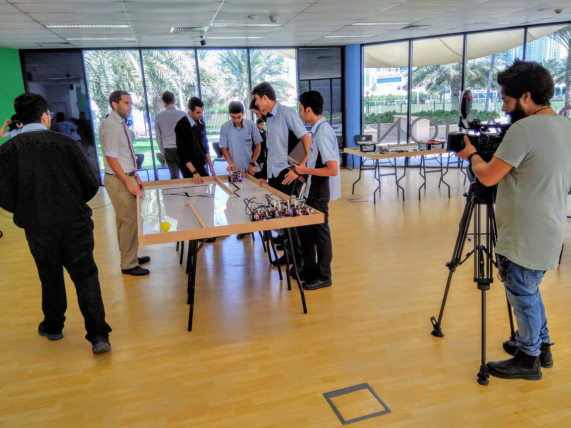 Al Hurra TV visited our #Innovation Centre this morning to film our Digital Technology students demonstrating #robotics, VR, and #coding spheros. The special report is due to be shown on Al Hurra TV early next week! #UAEInnovationMonth #STEM #GirlsWhoCode