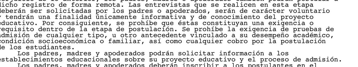 Una cosa es la demagogia y el populismo con el q ha actuado la Ministra <a href="/mcubillossigall/">Marcela Cubillos Sigall</a> en temas d admisión, pero la mentira cruza límites. La ley d inclusión NO PROHÍBE a padres las entrevistas en los colegios en el art 7° bis. Ojalá q Ministra rectifique luego su "Lea la ley".