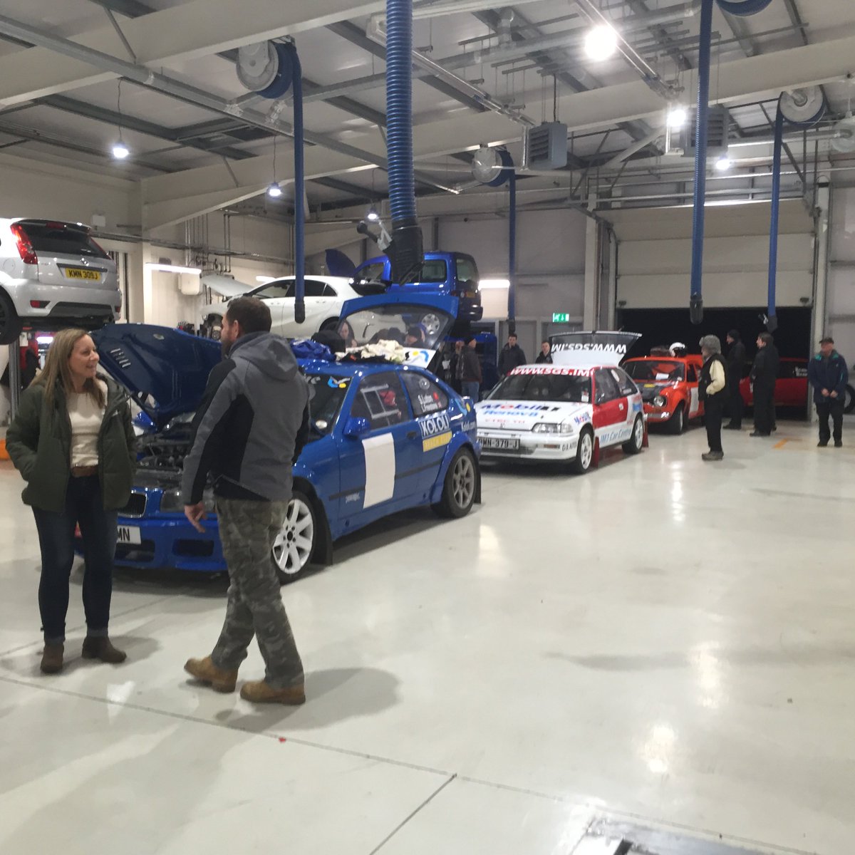 On Friday the Motor Mall &amp; <a href="/JacksonsIOM/">Jacksons Isle of Man</a> workshops were packed with Rally cars being scrutinised ready for the 1st round of the Motor Mall sponsored Isle of Man Rally Championship. 

With 41 entries the organisers <a href="/ManxAutoSport/">Manx Auto Sport</a> were grateful for the help and support.