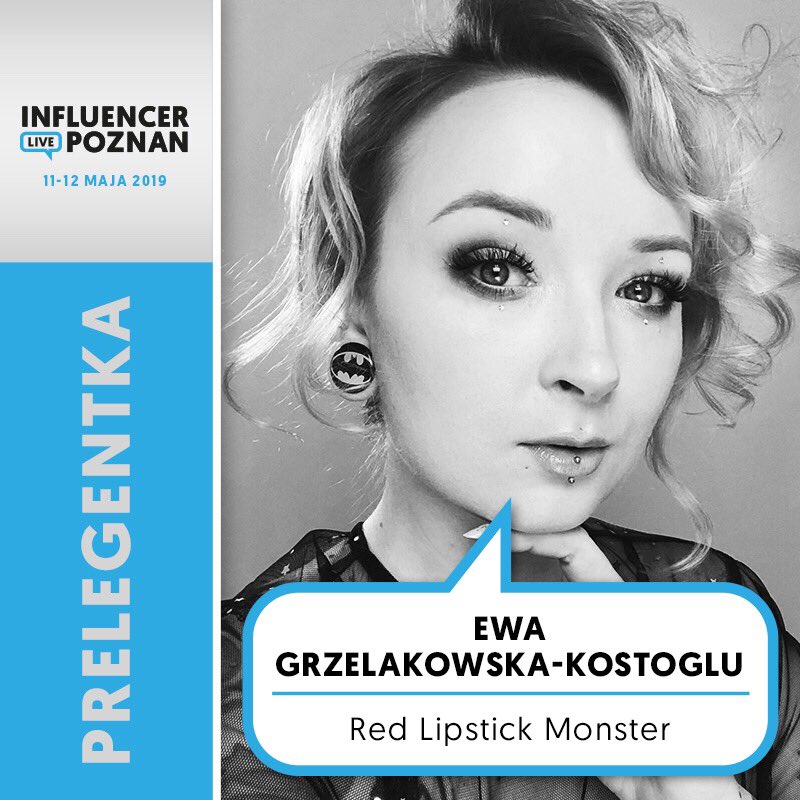 ilwroclaw's tweet photo. Przed Wami...

Ewa Grzelakowska-Kostoglu, znana w sieci jako Red Lipstick Monster, czyli najbardziej wpływowa youtuberka beauty w Polsce. 🔥🔥🔥

Kto już nie może doczekać się spotkania z Ewą? 😎

____
Rejestracja na wydarzenie 👉 https://t.co/xGyUK9MLOZ https://t.co/yvssdZeVC8