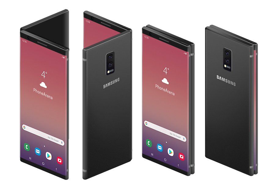 MilenYanachkov's tweet photo. The Samsung #GalaxyFold may not be what we were all hoping for, if some newly-uncovered patents are to be believed. Instead of having a single flexible display, it could have two separate screens like the ZTE Axon M.

https://t.co/LjWFcijcoe https://t.co/BlJgzmuL0W