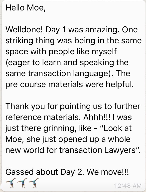 We will also talk extensively on building your legal practice as a business. Many lawyers struggle with this (me inclusive) so I’m pretty excited. Here are some reviews from the last class.