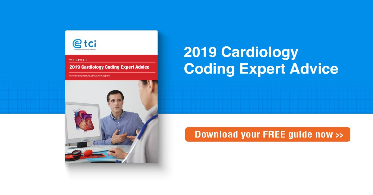 The_Coding_Inst's tweet image. Boost your reporting accuracy for your most frequent cardiology services. Download TCI’s FREE #Cardiology Guide now: bit.ly/2WUUNMJ
#CardiologyCoding #CCI #Modifiers #CPT #medicalcoding #icd10 #HealthCareLife #CodeBooks #HealthCare #Medicare #CPT #ICD10CM #2019Updates