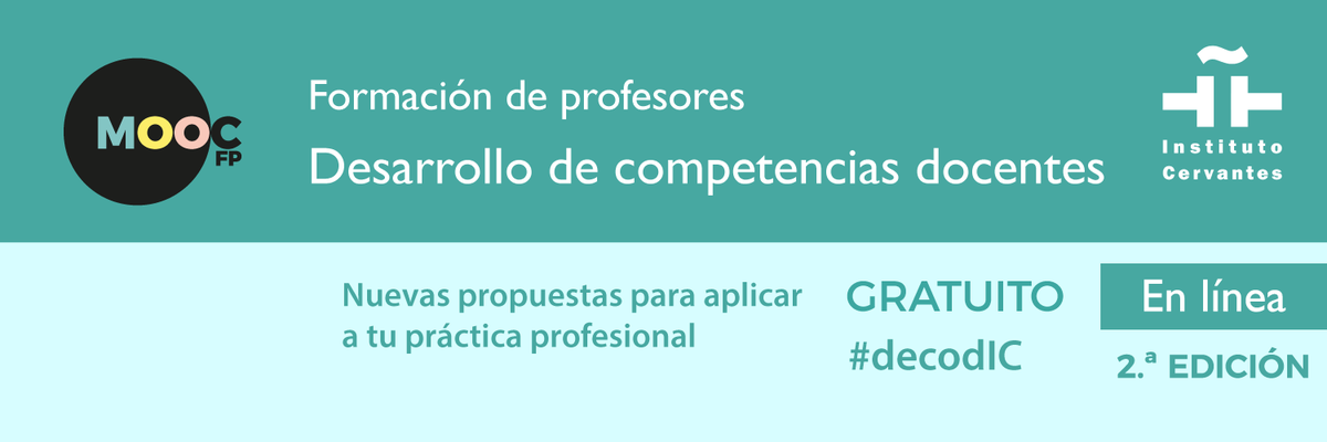 IC_FormaELE's tweet photo. #ProfesELE, ¿utilizáis las TIC en clase? ¿nos queréis contar vuestra experiencia? Participad en la 2ª edición del #MOOC «Desarrollo de competencias docentes» del @InstCervantes https://t.co/9Bfpk0a6At #decodIC #twitterele 👩🏽🏫👨🏻🏫 https://t.co/eAk7yGX24x