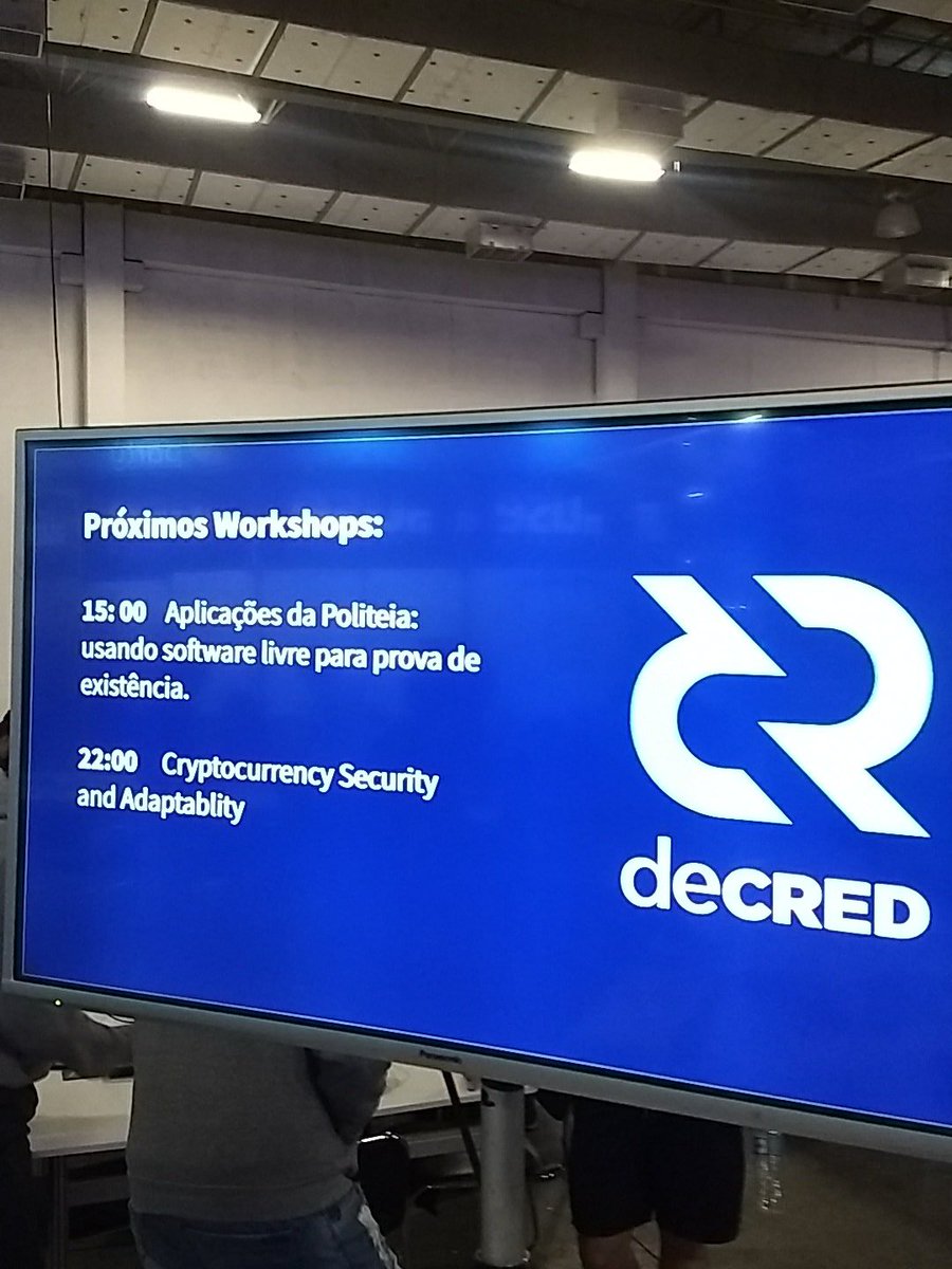 oxfernando's tweet image. Próximo workshop vai mostrar as aplicações da Prova de existência através da Politeia
#decred #CPBR12