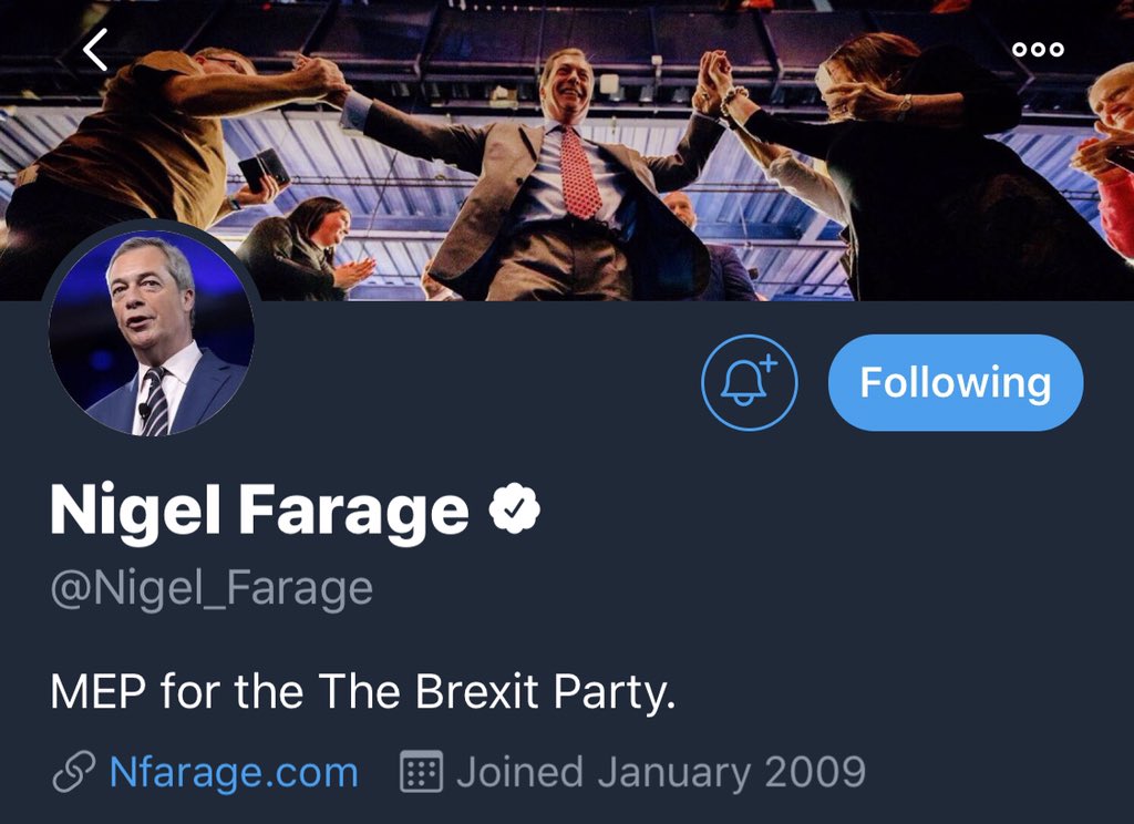 @Nigel_Farage I guess this makes you an unelected bureaucrat.  No one elected you as an MEP for the Brexit party. #UnelectedBureaucrat #FakePolitician