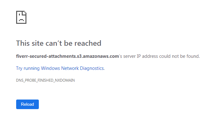 AshPDesign's tweet photo. @FiverrSupport Trying to download files from Clients and I receive this screen. Also when I tried uploading attachments, the button gets stuck on "Uploading" and sits there. https://t.co/nOJCUb9m08