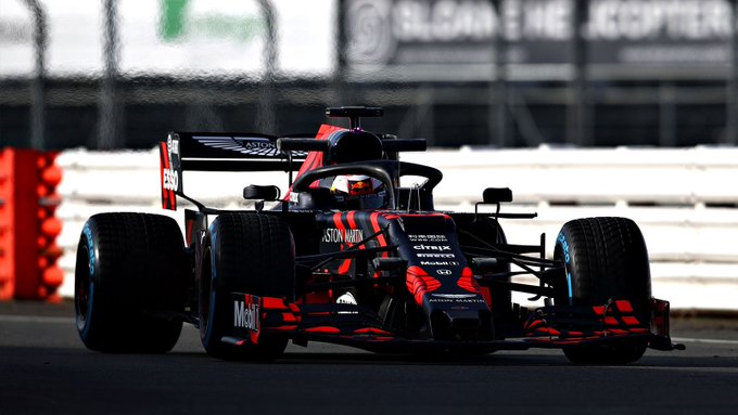 The RB15 hits the track for the first time at Silverstone