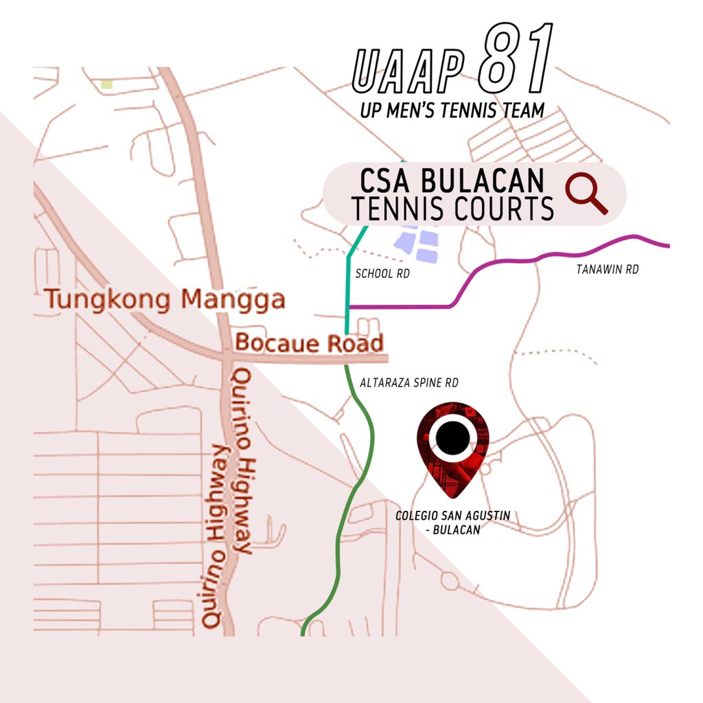 UPMTN_'s tweet photo. [Directions to CSA Tennis Stadium from UP]

CSA Bulacan isn’t too far up north from UP Diliman! Here’s how to get to the venue! [1/3] https://t.co/cf72wVo9vt