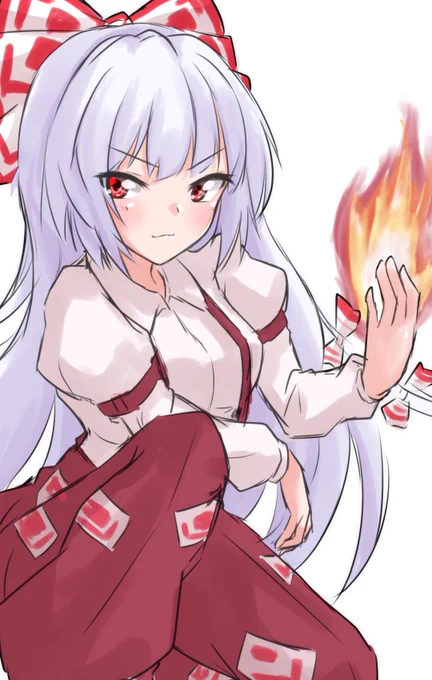 #深夜の真剣お絵描き60分一本勝負 藤原妹紅 
