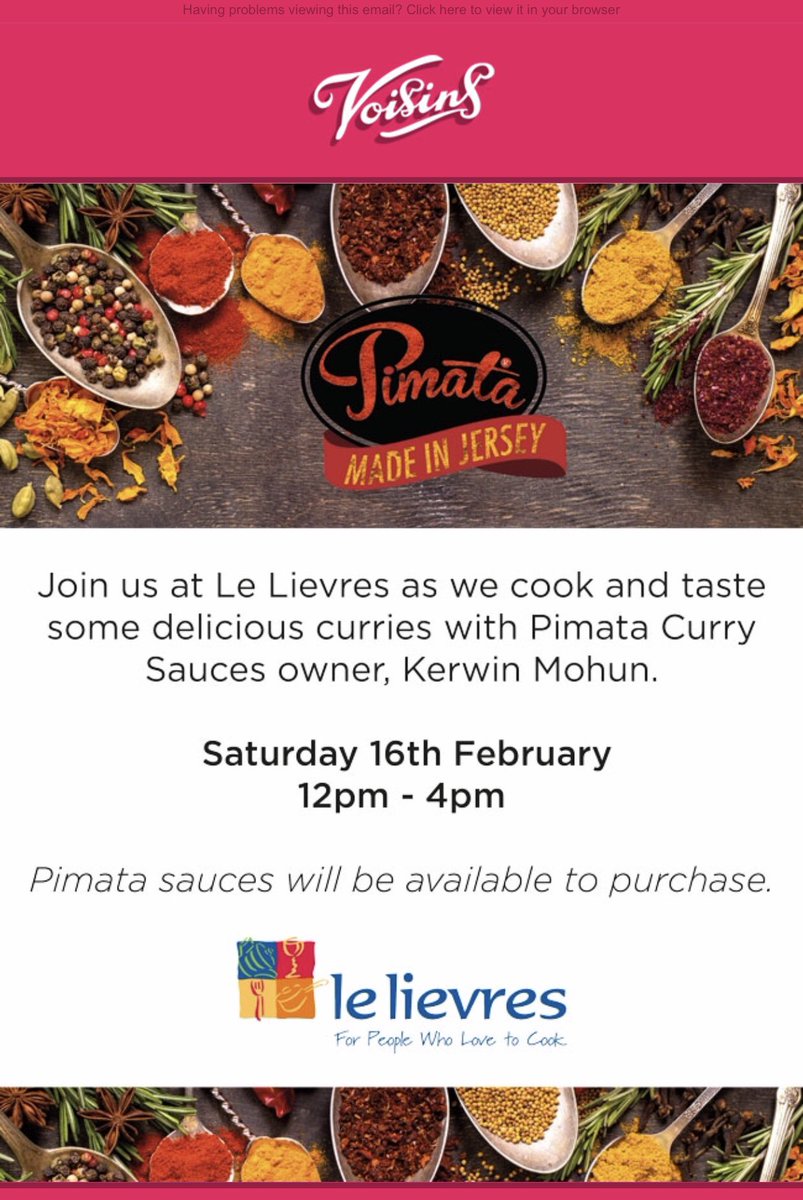 Cooking demo <a href="/LeLievresJsy/">Le Lievres</a>  this Saturday