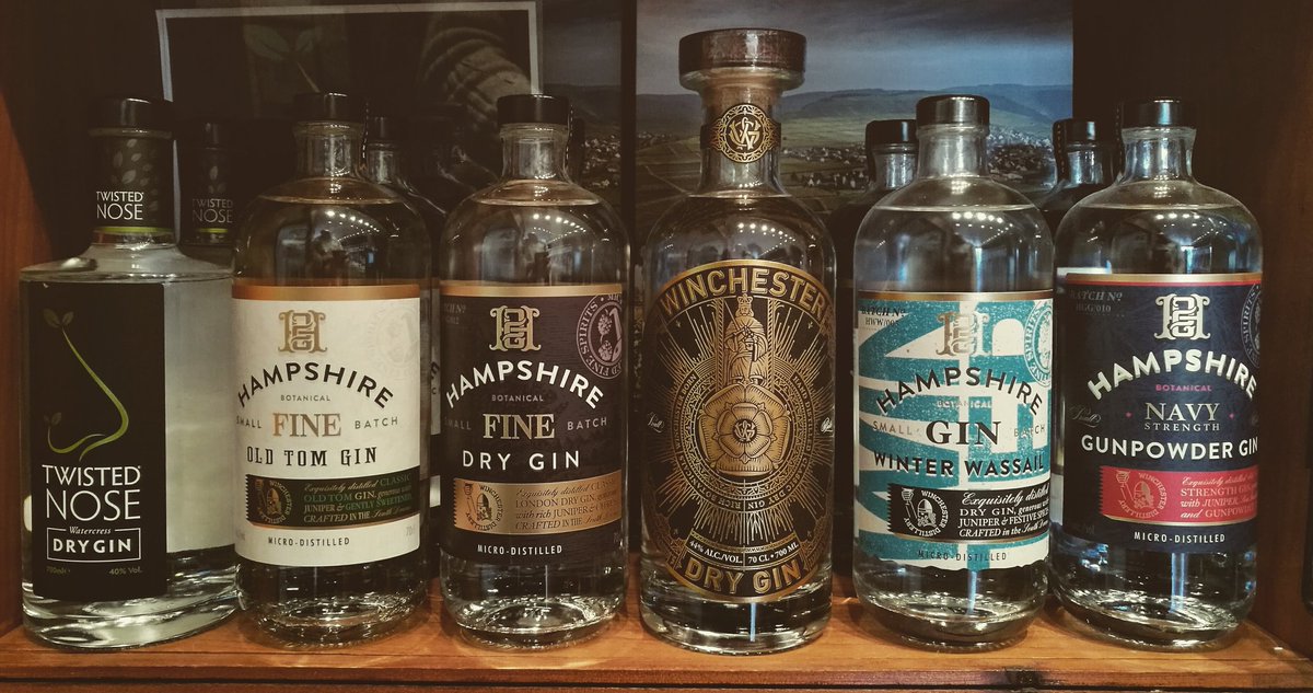 tngwine's tweet image. Full house of @winchester_distillery  Gins at our #FourMarks shop, lite by a touch of Spring sunshine.
#shoplocal #supportlocal #10thyearanniversaryinFourMarks
#springgin #valentines #valentinesgin
#anyexcuse