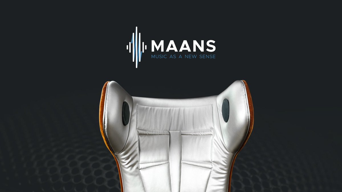 VivaTech's tweet photo. #VivaTech's startup of the week: @maans_official! Their musical immersion armchair offers a totally new way to experience music! 💺🎵 Enjoy a massage by bass frequencies &amp; dive into music distraction free! They featured on @AccorHotelsNews' Lab in 2018! 🚀 https://t.co/mO61a9d7bh