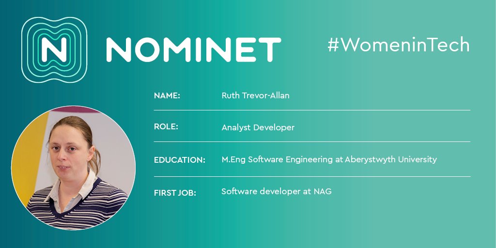 Nominet's tweet image. 'Programming is just solving puzzles' says our analyst developer Ruth Trevor-Allen. Find out more from her about what it's like to be a #womanintech here: bit.ly/2thYXk4 #edtech #girlsinSTEM #coding