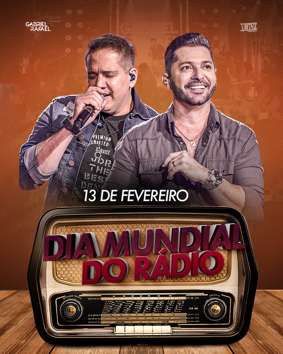 O Rádio tem o poder de nos deixar sempre antenados e alegrar o nosso dia com muita música e entretenimento.  Parabéns a todos os envolvidos com esse trabalho incrível!  📻🎙 #DiaMundialDoRádio #GabrielERafael