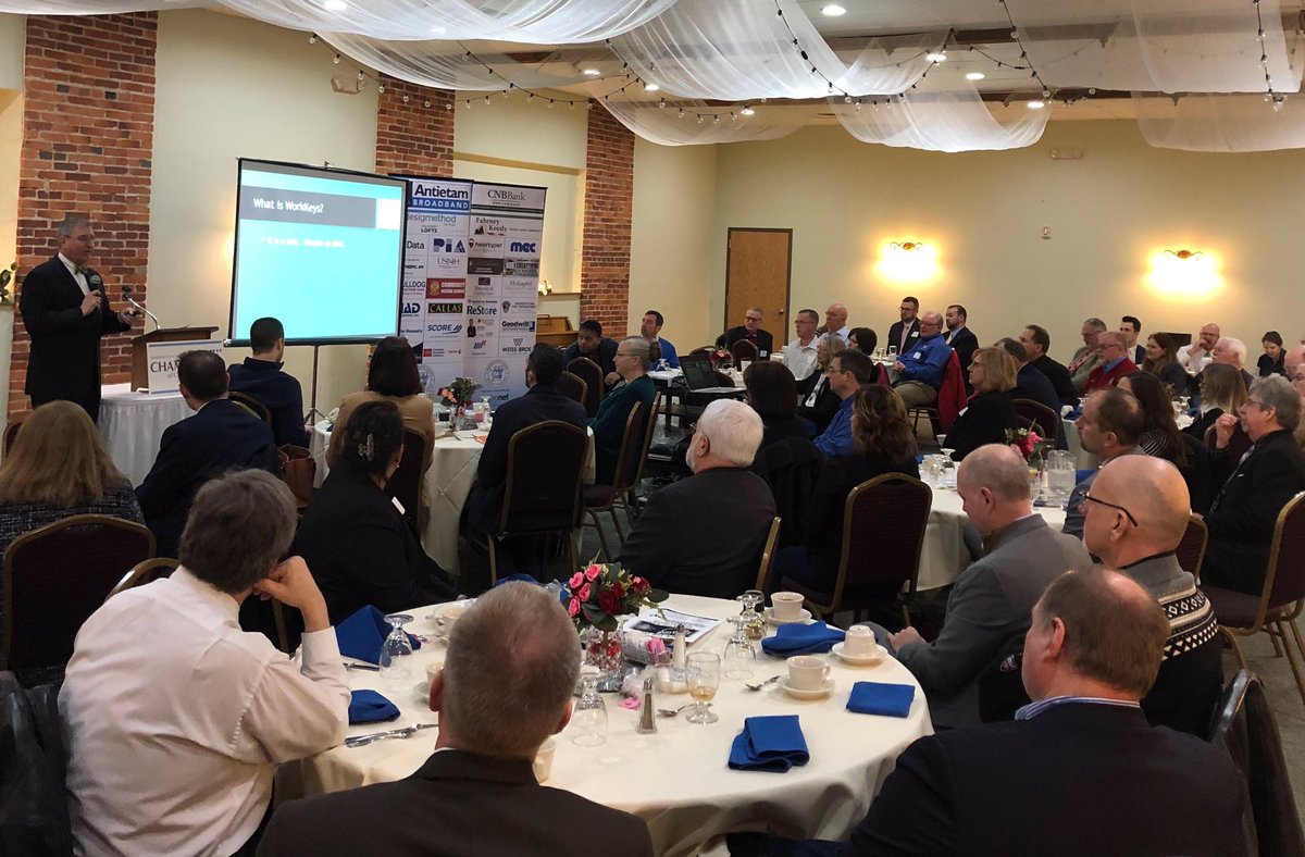 hagerstowncc's tweet image. Dr. Klauber is presenting at the @WashCoChamber Eggs &amp;amp; Issues breakfast this morning. He’s giving an update on the effort to help Washington County become a Work Ready Community. #ACTWorkKeys #workforce
