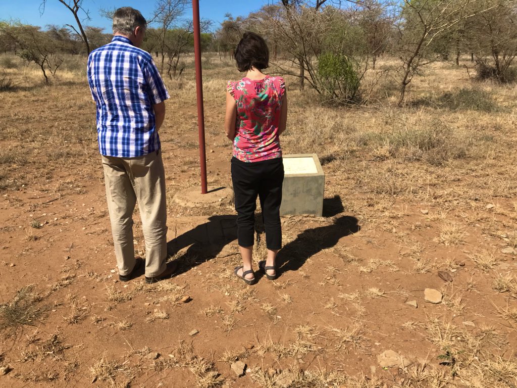 WCarlosIRL's tweet photo. #WCarlosIRL and his wife Irene paying  our respects at the site where the late Fr Declan O’Toole died in 2002. Always remembered. #EmbIrlUganda and #Irish_Aid https://t.co/g7lm6zS1jJ
