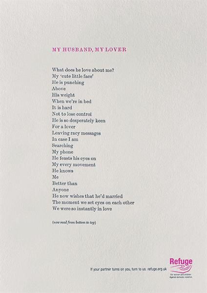Ad of the Day: <a href="/RefugeCharity/">Refuge</a> pens a reversible poem for Valentine's Day to expose the terrifying reality of domestic abuse buff.ly/2GnwMc4 via <a href="/McCann_Bristol/">McCann Bristol</a>