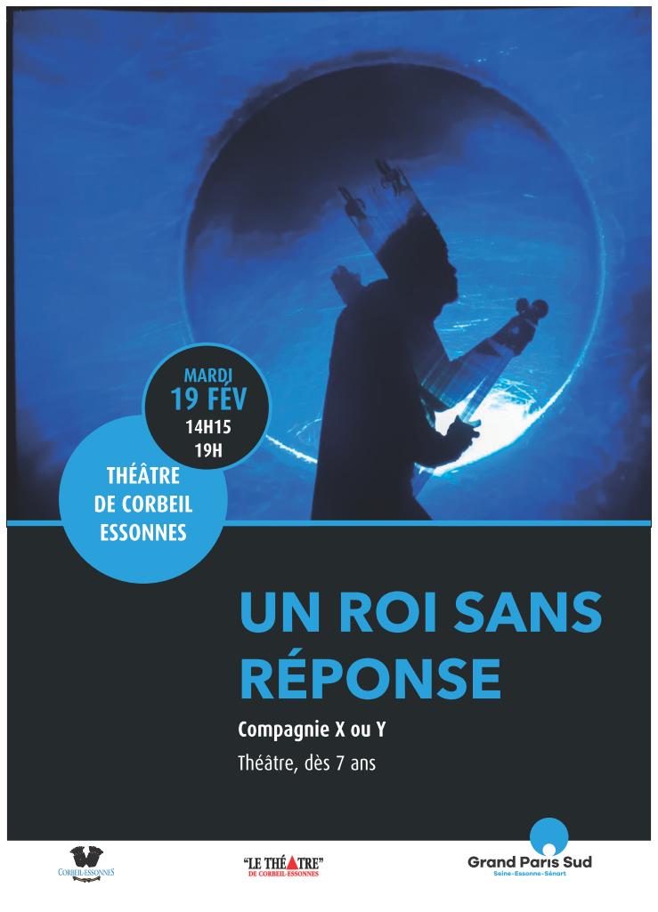 UN ROI SANS RÉPONSE
Version bilingue langue des signes française - Dès 7 ans

Durée : 45 min

X ou Y proposent d’accompagner le Roi dans sa quête à travers un spectacle qui entremêle cinéma d’objets, théâtre d’ombres, marionnettes, danse et musique - Tout cela fabriqué en direct.