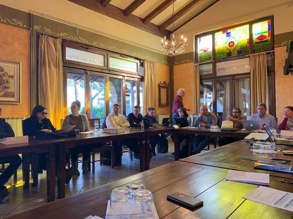 PBNHungary's tweet photo. 2 colleagues from PBN, Klaudia and Martin are participating on the @Chestnut_EU transnational meeting in Koper, Slovenia. Partners are discussing the final implementation steps of the project.
#sustainablemobility @Interreg_Danube @INTERREGTweets https://t.co/wtRJNosCMk