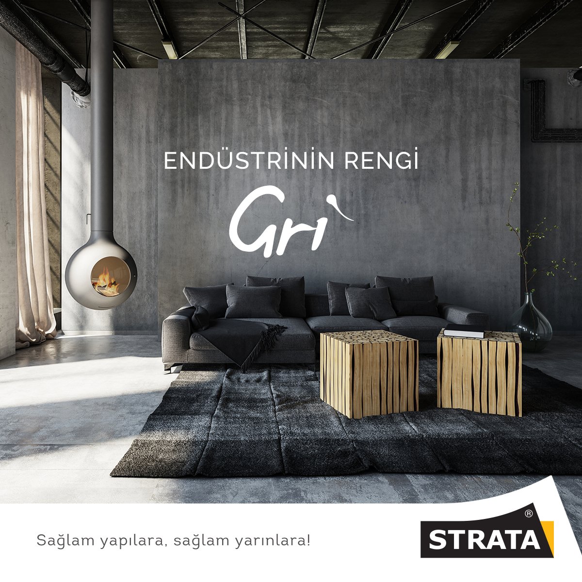 StrataboyaYapi's tweet image. Güç ve kararlılığın rengi gri, denge ve güven hissi yaratır. Modern bir hava yaratılmak istenen alanlar için oldukça uygundur. Dinlendirici ve sakinleştirici etkisi nedeniyle, yatak odası ve salon gibi alanlarda rahatlıkla tercih edilebilir.  #StrataBoya #RenklerinDili