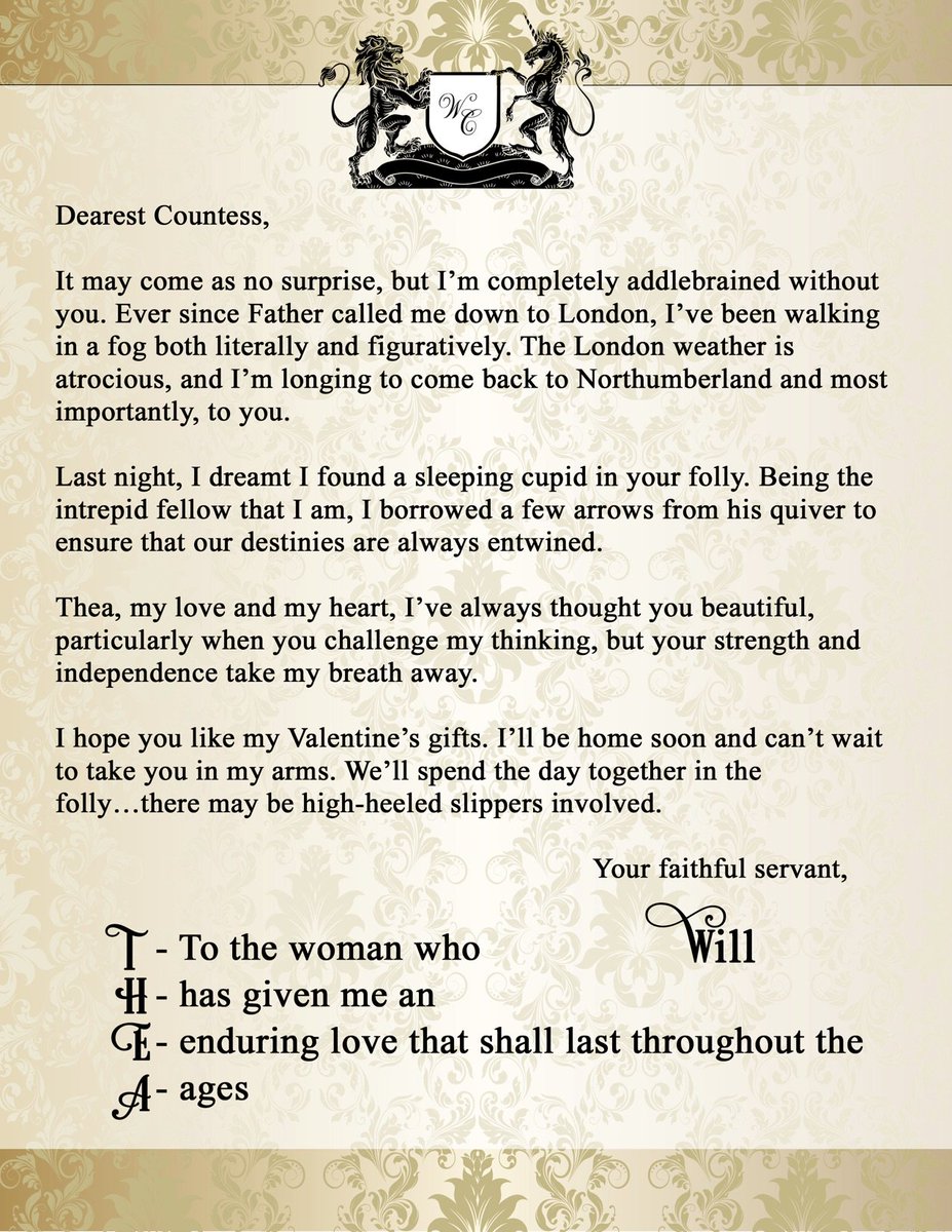 Lord William Cavensham is sharing his Valentine to Lady Thea Eanruig today. Tomorrow it's Thea's turn. There are shoes and Valentine's treats galore! Hope you enjoy this taste of ROGUE MOST WANTED. Happy Valentine's Day!!! XO! ❤️