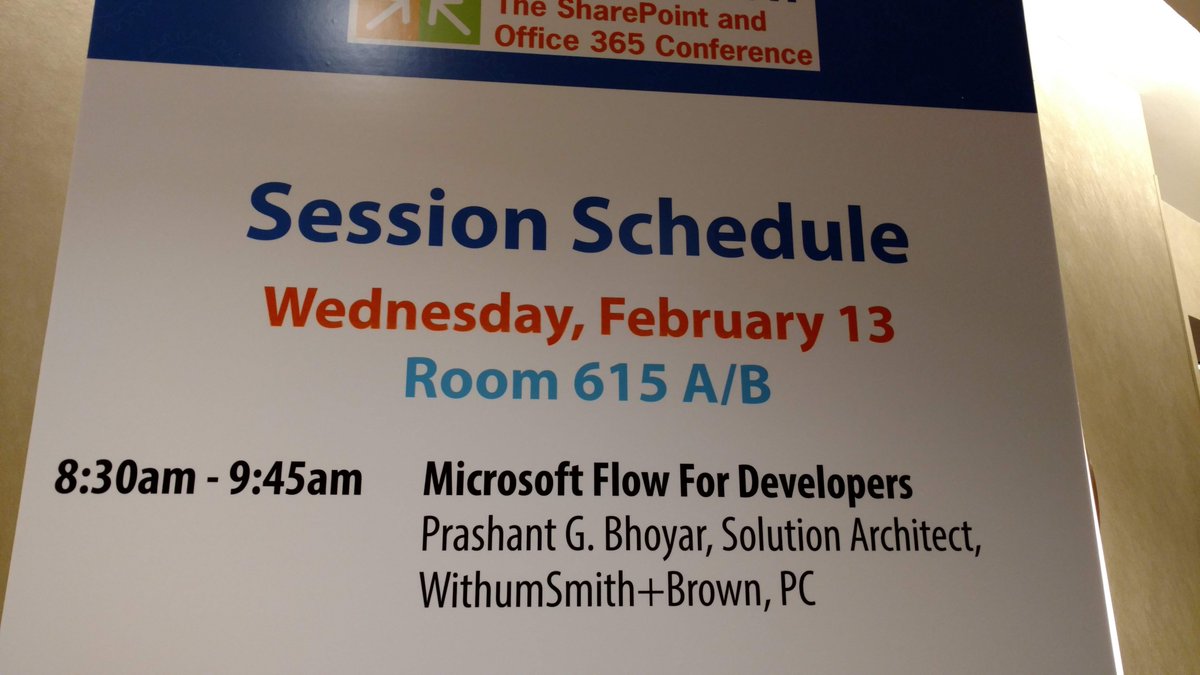 pgbhoyar's tweet image. All set to talk about #MicrosoftFlow for #Developers at #SPTechCon @SPTechCon #Office365 @WithumCPA @Withum #SPTechConAustin19 @Office365 @Azure @SharePoint @SPTechCon #MVPBuzz #AzureLogicApps #Workflows @MicrosoftFlow