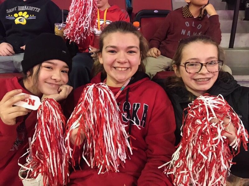 ArchOmahaSchool's tweet photo. St. Bernadette, a school of the Omaha Catholic School Consortium, is undefeated and # 1 in the nation's @ReadingPlus Big 10 Challenge. They are representing all #Nebraska schools (well) & got to attend the #Huskers Women's Bball game Sun. Keep up the great work! #discoverthelight https://t.co/kbBf2CekDO