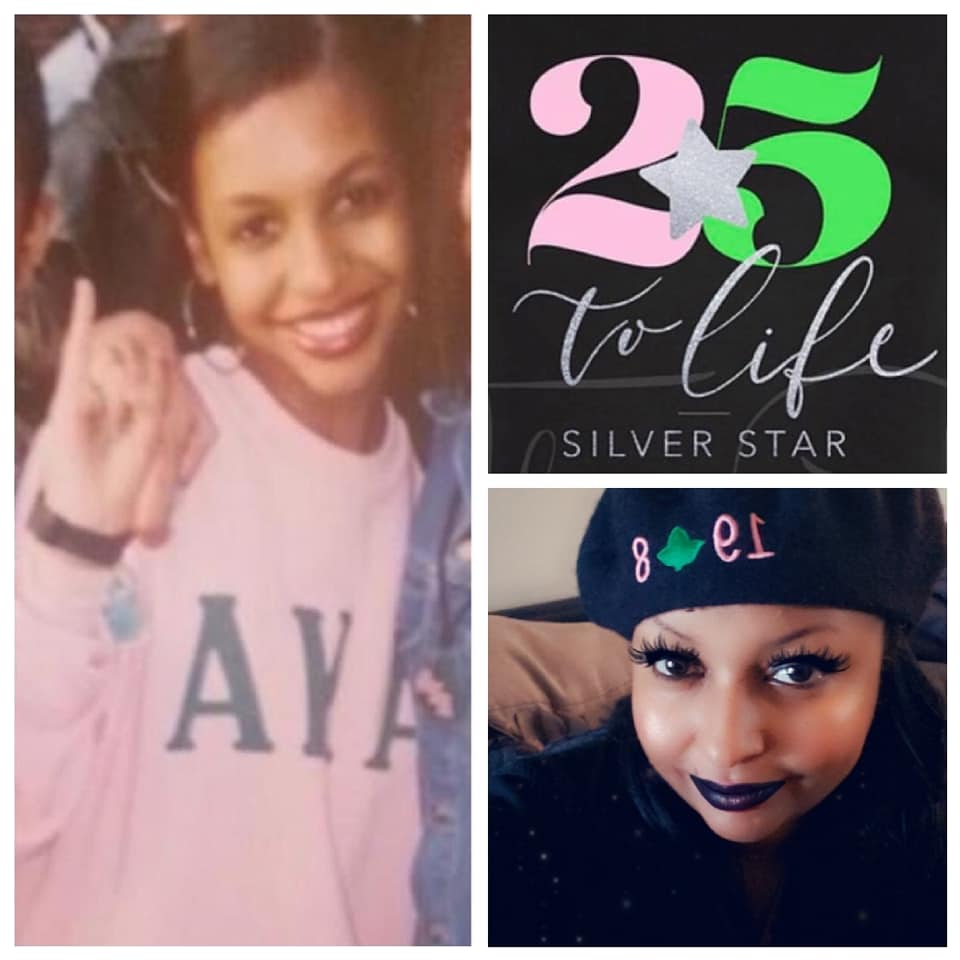 LoveThePuck's tweet image. 25 years ago today, I became a member of Alpha Kappa Alpha Sorority, Inc. within the 25 years, I've made lifetime bonds &amp;amp; connections, that I will always cherish. "Service To All Mankind" #AKA1908 #SilverStarSoror #AEMade #SkeeWee #Spring94 #4 #Chipmunk #VSU 💚💗