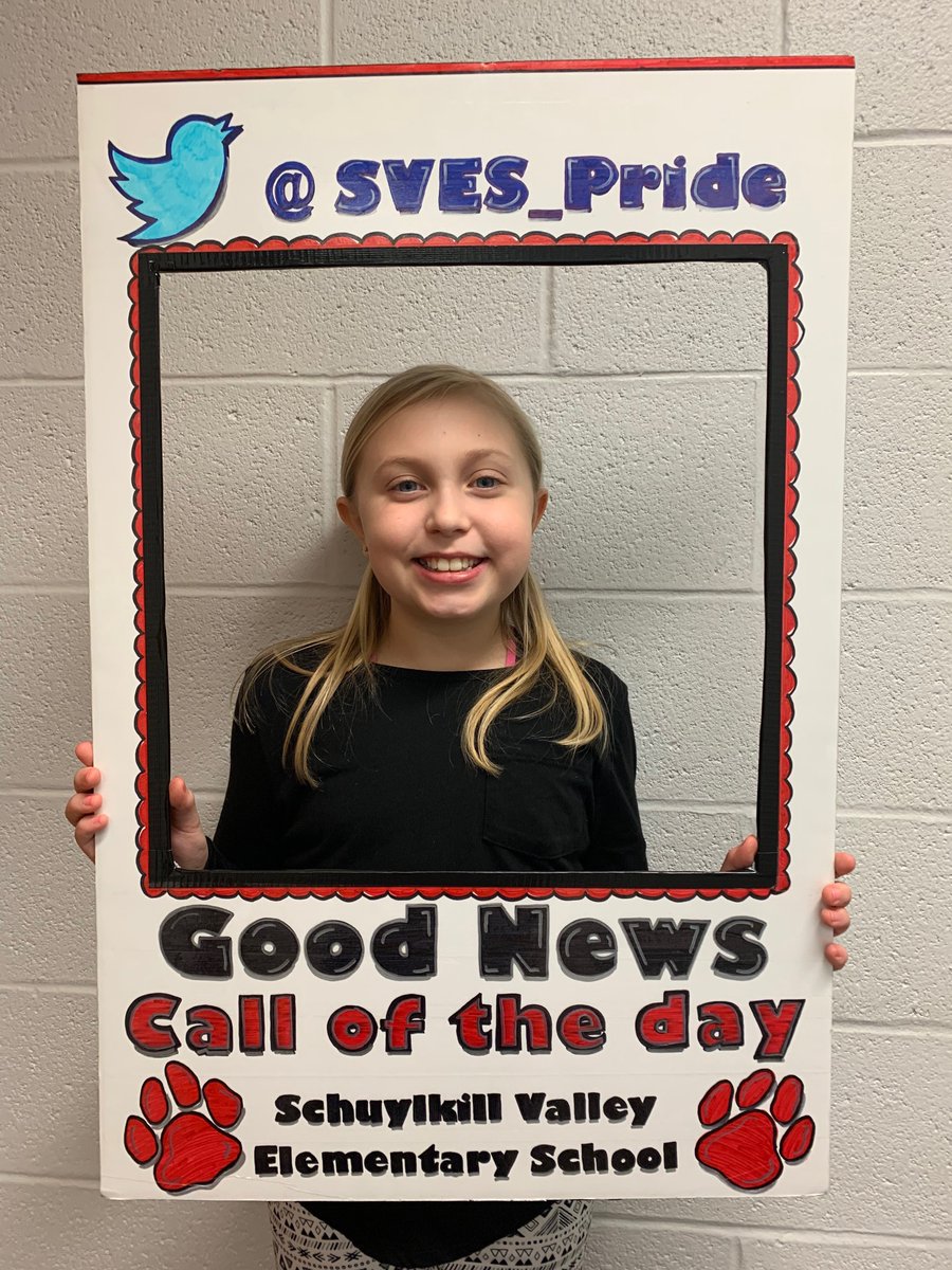 This awesome 4th grader showed Perseverance, Hard Work, and Determination and continues to be a great student.  Keep up the great job! #sves_pride #GoodNewsCallOfTheDay