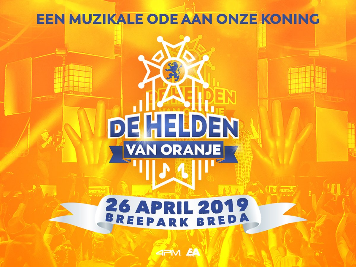 De Helden van Oranje komt op Koningsnacht terug naar Breepark! 🇳🇱 Dans, spring en zing met <a href="/snollebollekes/">Snollebollekes</a>, Tino Martin, @xdebuisonje, <a href="/timdouwsma/">Tim Douwsma</a>, <a href="/WWWwesleyklein/">Wesley Klein</a>, <a href="/HenkDissel/">Henk Dissel</a>, <a href="/ferrydelits/">Ferry De Lits</a>, <a href="/weslybronkhorst/">Wesly Bronkhorst</a>, <a href="/GebrRossig/">Gebroeders Rossig</a> en <a href="/DJCoenio/">Coen Broers</a>! 🧡
Tickets via breepark.nl/heldenvanoranje. 🎉